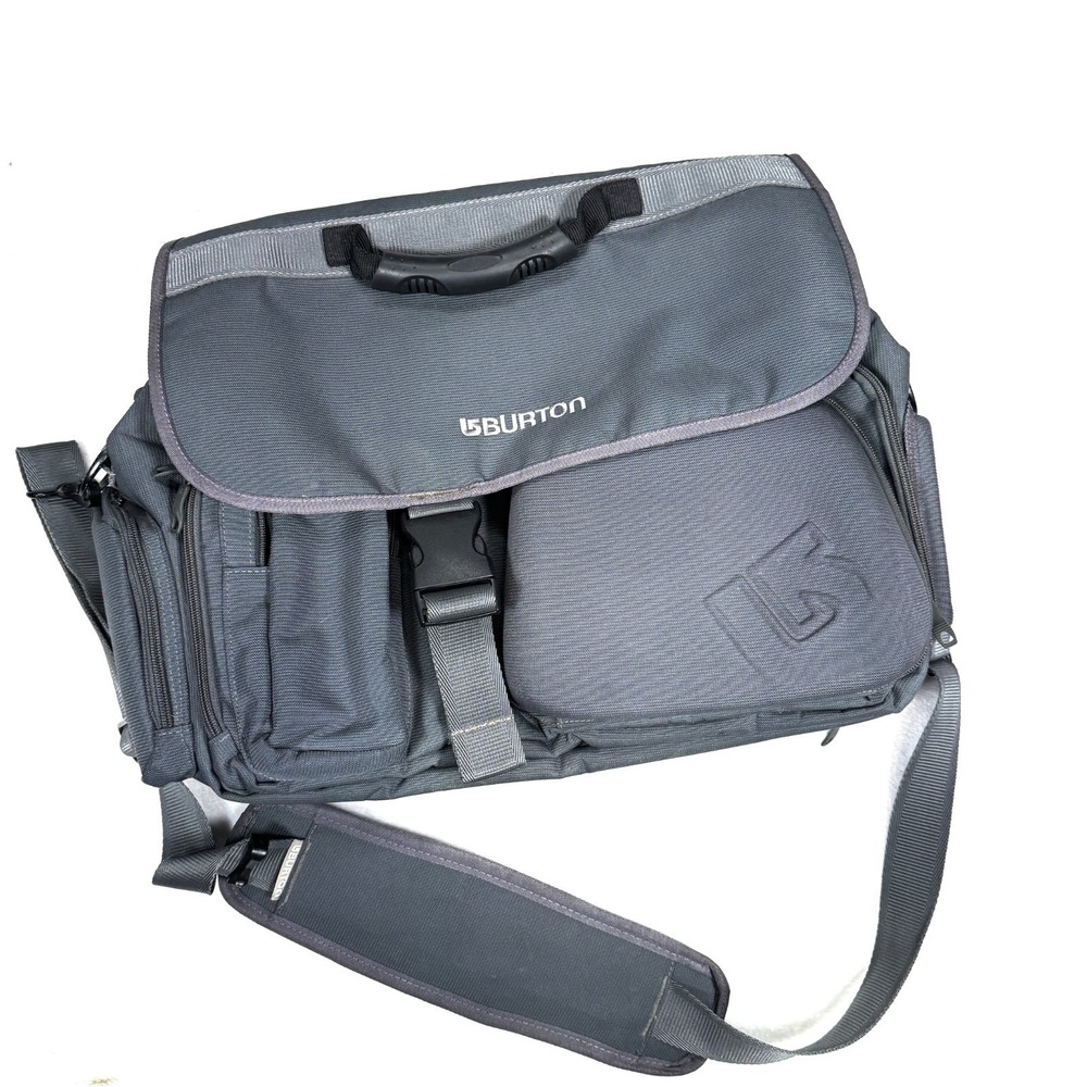 Vintage Burton Gray Men's Snowboards DJ Messenger Bag Backpack Hands-Free Carry